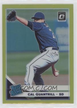 2019 Panini Donruss Optic - [Base] - Lime Green Prizm #91 - Rated Rookies - Cal Quantrill