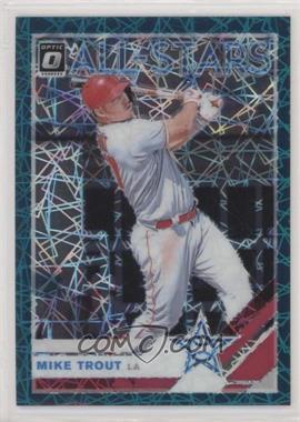 2019 Panini Donruss Optic - [Base] - Teal Velocity Prizm #100 - All-Stars - Mike Trout /35