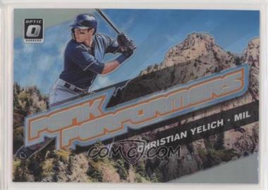 2019 Panini Donruss Optic - Peak Performers - Holo Prizm #PP-2 - Christian Yelich