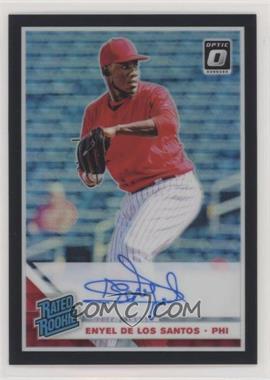 2019 Panini Donruss Optic - Rated Rookie Signatures - Black Prizm #RRS-ES - Enyel De Los Santos /50