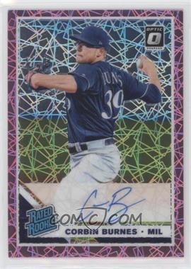 2019 Panini Donruss Optic - Rated Rookie Signatures - Pink Velocity Prizm #RRS-CB - Corbin Burnes