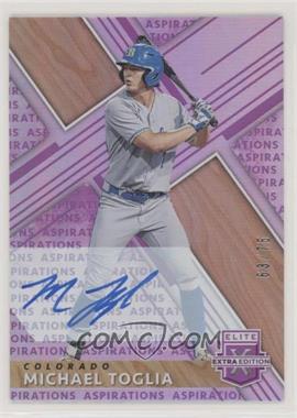 2019 Panini Elite Extra Edition - [Base] - Autographs Aspirations Purple #23 - Michael Toglia /75