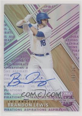 2019 Panini Elite Extra Edition - [Base] - Autographs Aspirations Purple #89 - Brandon Lewis /100