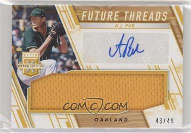 2019 Panini Elite Extra Edition - Future Threads Signatures - Gold #FTS-AP - A.J. Puk /49