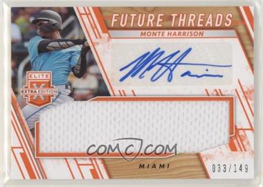 2019 Panini Elite Extra Edition - Future Threads Signatures - Orange #FTS-MH - Monte Harrison /149