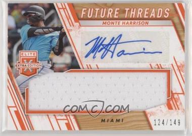 2019 Panini Elite Extra Edition - Future Threads Signatures - Orange #FTS-MH - Monte Harrison /149