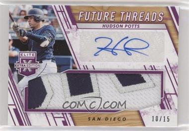 2019 Panini Elite Extra Edition - Future Threads Signatures - Purple #FTS-HP - Hudson Potts /15