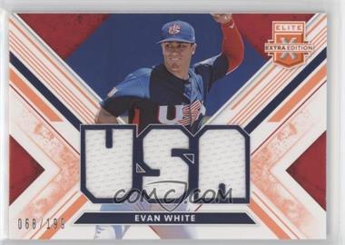 2019 Panini Elite Extra Edition - USA National Team Materials - Orange #USA-EW - Evan White /199