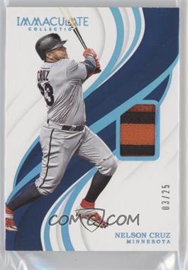 2019 Panini Immaculate Collection - [Base] - Blue #124 - Nelson Cruz /25