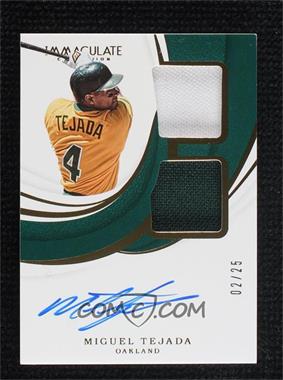 2019 Panini Immaculate Collection - Dual Materials Auto - Gold #DMA-MT - Miguel Tejada /25