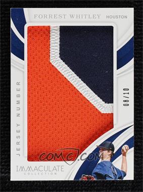 2019 Panini Immaculate Collection - Immaculate Jumbos - Jersey Number #IJ-FW - Forrest Whitley /10