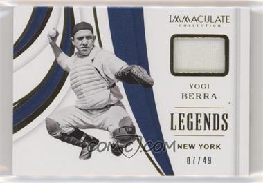 2019 Panini Immaculate Collection - Legends Material #LM-YB - Yogi Berra /49