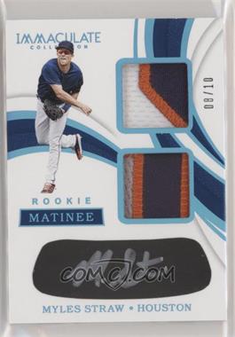 2019 Panini Immaculate Collection - Rookie Matinee - Blue #RM-MS - Myles Straw /10