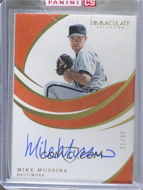 2019 Panini Immaculate Collection - Signatures #S-MM - Mike Mussina /49 [Uncirculated]