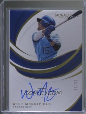 2019 Panini Immaculate Collection - Signatures #S-WM - Whit Merrifield /99