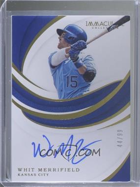 2019 Panini Immaculate Collection - Signatures #S-WM - Whit Merrifield /99