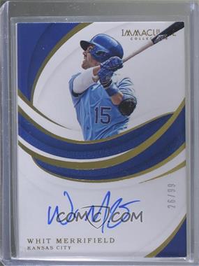 2019 Panini Immaculate Collection - Signatures #S-WM - Whit Merrifield /99