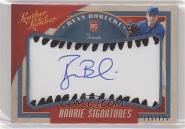 2019 Panini Leather & Lumber - [Base] - Rookie Signatures Baseball Black #109 - Ryan Borucki /125