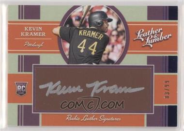 2019 Panini Leather & Lumber - [Base] - Rookie Signatures Leather Dark Brown #126 - Kevin Kramer /99