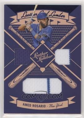 2019 Panini Leather & Lumber - Leather and Lumber Triple Relics - Blue #LLT-AR - Amed Rosario