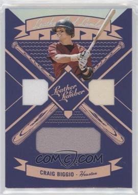 2019 Panini Leather & Lumber - Leather and Lumber Triple Relics - Silver #LLT-CB - Craig Biggio /99 [EX to NM]