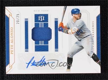 2019 Panini National Treasures - Game Gear Materials Signatures - Holo Gold #GGS-PA - Pete Alonso /25