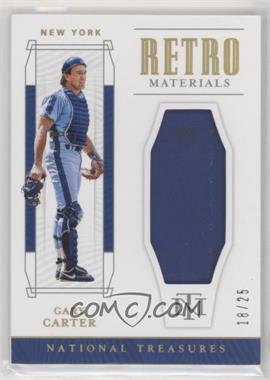 2019 Panini National Treasures - Retro Materials - Holo Gold #RM-GC - Gary Carter /25