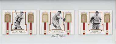 2019 Panini National Treasures - Triple Legend Duos Booklets #TLD-FBG - Frankie Frisch, Harry Brecheen, Heinie Groh /25