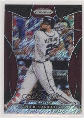 2019 Panini Prizm - [Base] - Burgundy Shimmer Prizm #177 - Tier II - Nick Markakis /25