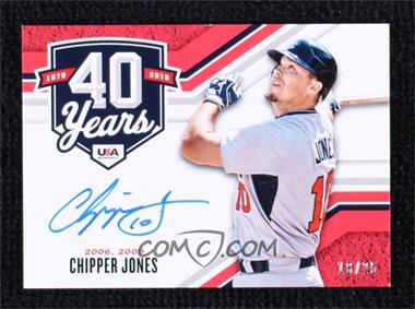 2019 Panini USA Baseball Stars & Stripes - Alumni 40th Anniversary Signatures #CJ - Chipper Jones /25