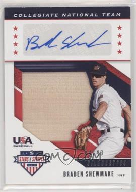 2019 Panini USA Baseball Stars & Stripes - Silhouettes Signatures - Bats #USA-HP - Collegiate National Team - Braden Shewmake /49