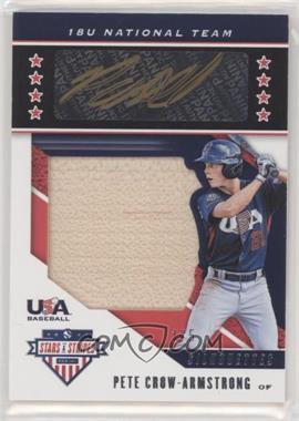 2019 Panini USA Baseball Stars & Stripes - Silhouettes Signatures - Black Gold Bats #USA-BE - 18U National Team - Pete Crow-Armstrong /5
