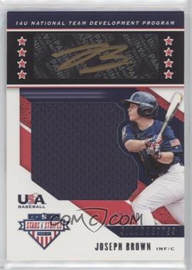 2019 Panini USA Baseball Stars & Stripes - Silhouettes Signatures - Black Gold Jerseys #USA-FW - 14U National Team Development Program - Joseph Brown /30