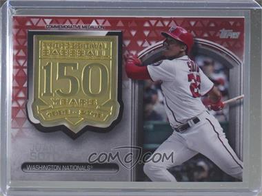 2019 Topps - 150th Anniversary Commemorative Medallion - Red #AMM-JS - Juan Soto /25