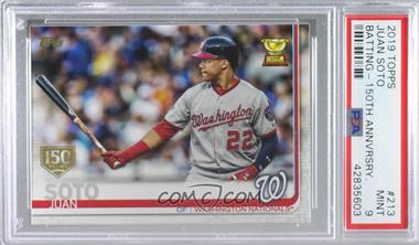 2019 Topps - [Base] - 150th Anniversary #213 - Juan Soto [PSA 9 MINT]