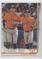 Checklist - Dynamic Duo (Astros' Infielders Hit the Dugout) [EX to NM]
