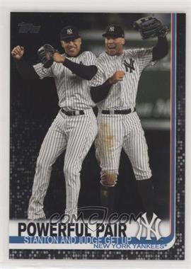 2019 Topps - [Base] - Black #444 - Checklist - Powerful Pair (Stanton and Judge Get Up) /67