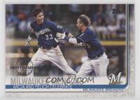 Checklist - Milwaukee Menaces (Arcia and Yelich Celebrate) [EX to NM]