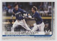 Checklist - Milwaukee Menaces (Arcia and Yelich Celebrate)