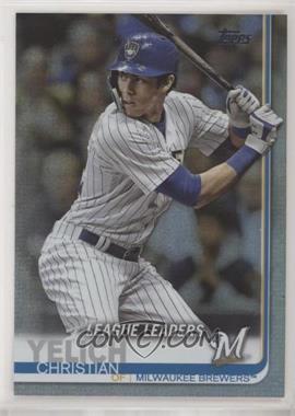 2019 Topps - [Base] - Rainbow Foil #239 - League Leaders - Christian Yelich