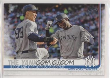 2019 Topps - [Base] #14 - Checklist - The Yankees Win! (Judge and Gregorius Celebrate)