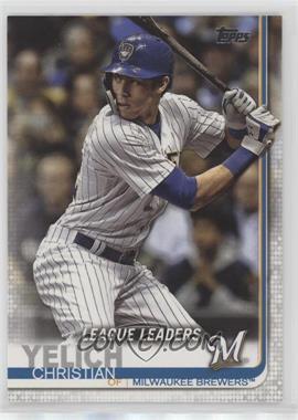 2019 Topps - [Base] #239 - League Leaders - Christian Yelich