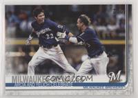 Checklist - Milwaukee Menaces (Arcia and Yelich Celebrate)