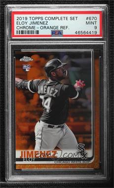 2019 Topps - Complete Set Chrome Rookie Image Variations - Orange Refractor #670 - Eloy Jimenez /25 [PSA 9 MINT]