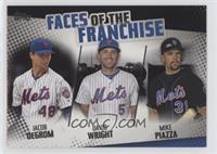Jacob deGrom, David Wright, Mike Piazza #/299