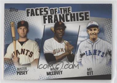 2019 Topps - Faces of the Franchise - Blue #FOF-25 - Buster Posey, Willie McCovey, Mel Ott