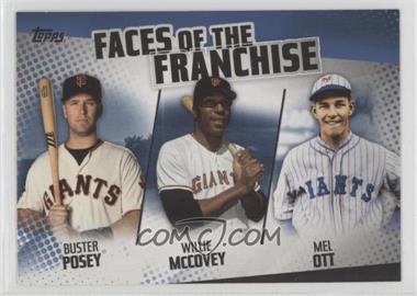 2019 Topps - Faces of the Franchise - Blue #FOF-25 - Buster Posey, Willie McCovey, Mel Ott