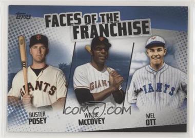 2019 Topps - Faces of the Franchise - Blue #FOF-25 - Buster Posey, Willie McCovey, Mel Ott