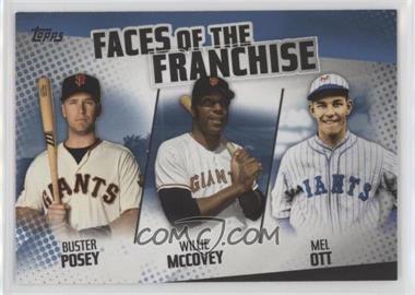 2019 Topps - Faces of the Franchise - Blue #FOF-25 - Buster Posey, Willie McCovey, Mel Ott