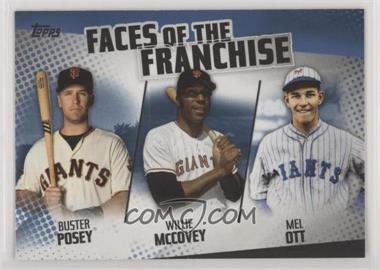 2019 Topps - Faces of the Franchise - Blue #FOF-25 - Buster Posey, Willie McCovey, Mel Ott